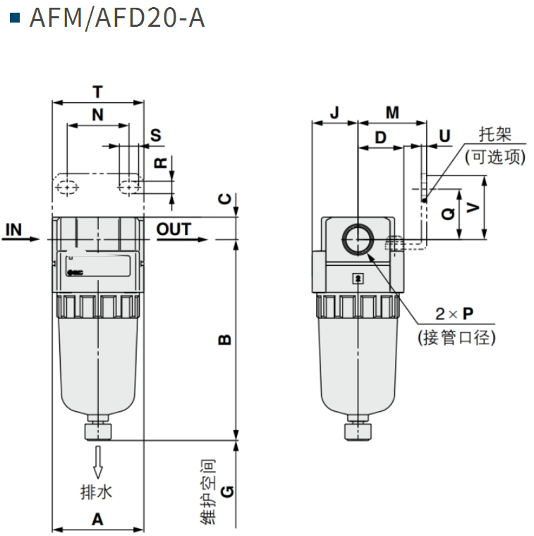 SMC AFM AFD20~40-A pneumatic Oil mist separator Micro mist separator air filter (2).jpg