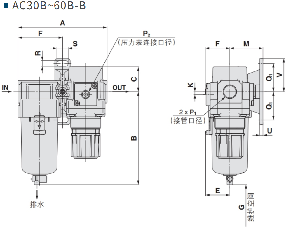 SMC AC10B-A~AC60B-B filter regulator pneumatic Air combination unit (3).jpg