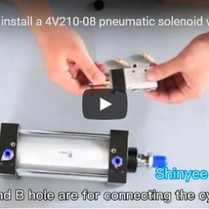 How to installation a 4V210-08 pneumatic solenoid valve?