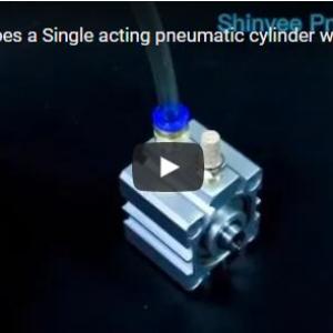 How does a SDA Single acting pneumatic cylinder working?