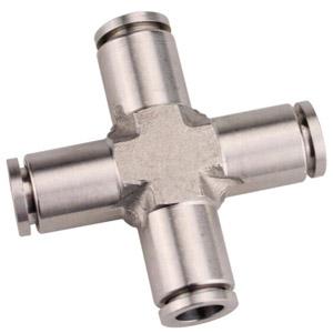 KQG2T stainless steel pneumatic cross straight in connector